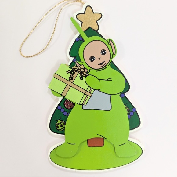 Kurt Adler Other - Vtg Teletubbies Dipsy Green Wooden Christmas Ornament 1999 Kurt Adler NEW